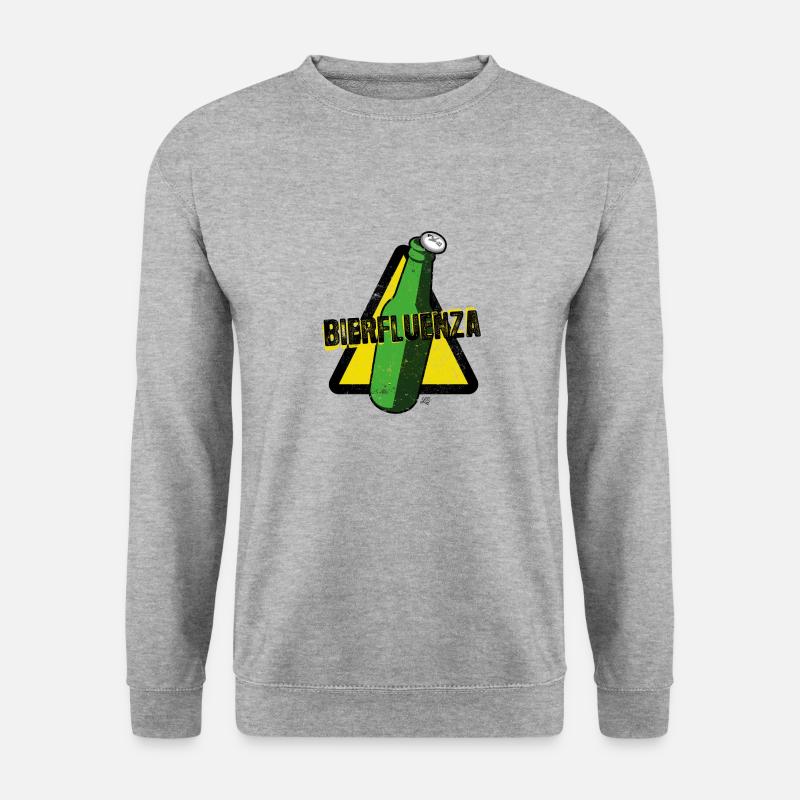 Bierfluenza - Unisex Pullover - Weißgrau meliert