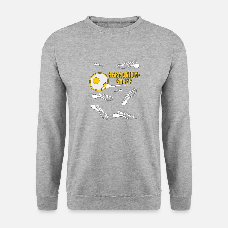 HARMONIUMBAUER - Unisex Pullover - Weißgrau meliert