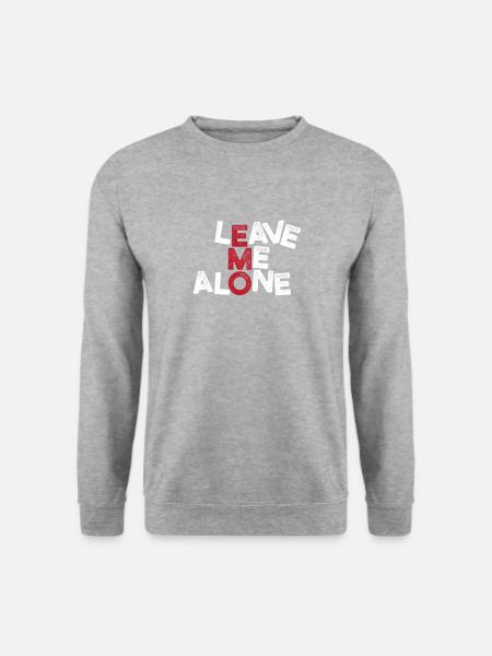 Lass mich | in Ruhe Emo Kleidung | Emocore-| Emo Musik - Unisex Pullover - Weißgrau meliert