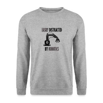 Citation drôle d'ingénieur en robotique distrait - Sweat-shirt Unisexe - gris chiné - Devant - Alina (178cm) & Michal (187cm)