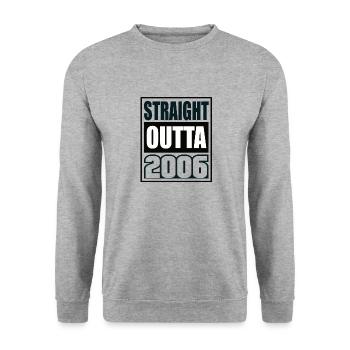 Straight Outta 2006 Birthday 2006 Born 2006 - Unisex Sweatshirt - salt & pepper - Front - Alina (178cm) & Michal (187cm)