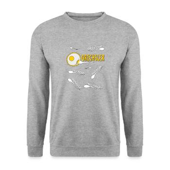 DRECHSLER - Unisex Pullover - Weißgrau meliert - Vorne - Alina (178cm) & Michal (187cm)