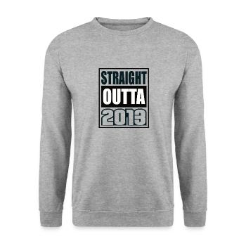 Straight Outta 2013 Birthday 2013 Born 2013 - Unisex Sweatshirt - salt & pepper - Front - Alina (178cm) & Michal (187cm)