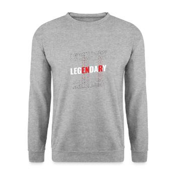 Culturisme légendaire Musculation Fitness - Sweat-shirt Unisexe - gris chiné - Devant - Alina (178cm) & Michal (187cm)