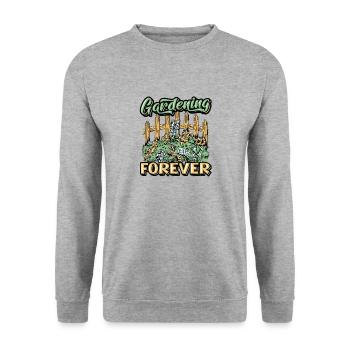 Gardening, Forever Gardener. - Unisex Sweatshirt - salt & pepper - Front - Alina (178cm) & Michal (187cm)