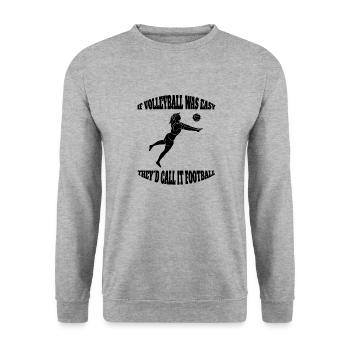 Beach Volleyball Volleyball Volleyball Gift - Unisex Sweatshirt - salt & pepper - Front - Alina (178cm) & Michal (187cm)