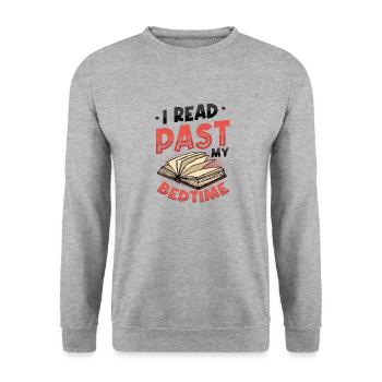 I Read Past My Bedtime, Reading Books. - Unisex Sweatshirt - salt & pepper - Front - Alina (178cm) & Michal (187cm)
