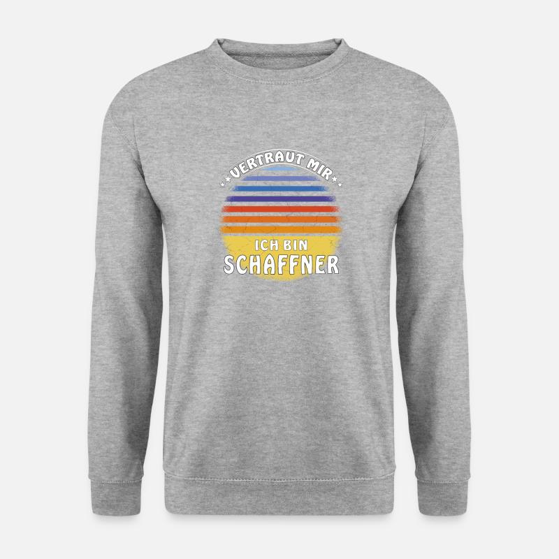 VERTRAUT MIR ICH BIN SCHAFFNER - Unisex Pullover - Weißgrau meliert