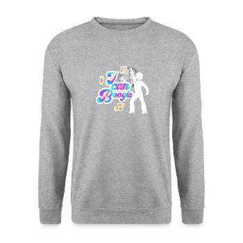 Funk Clothing | Vintage 70er Jahre Kostüm für Soul Musik - Unisex Pullover - Weißgrau meliert - Vorne - Alina (178cm) & Michal (187cm)