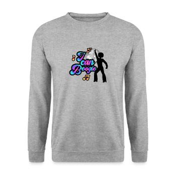 Funk Clothing | Vintage 70er Jahre Kostüm für Soul Musik - Unisex Pullover - Weißgrau meliert - Vorne - Alina (178cm) & Michal (187cm)