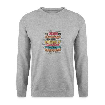 Sociology Qualifies Me to judge. - Unisex Sweatshirt - salt & pepper - Front - Alina (178cm) & Michal (187cm)
