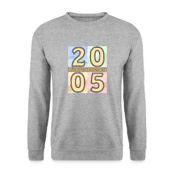BIRTHDAY YEAR 2005 - Unisex Sweatshirt - salt & pepper - Front - Alina (178cm) & Michal (187cm)