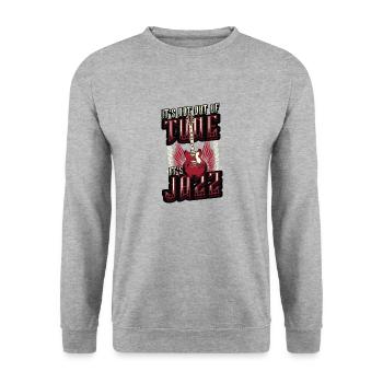 Es Ist Nicht Verstimmt, Es Ist Jazz - Jazz Band - Unisex Pullover - Weißgrau meliert - Vorne - Alina (178cm) & Michal (187cm)