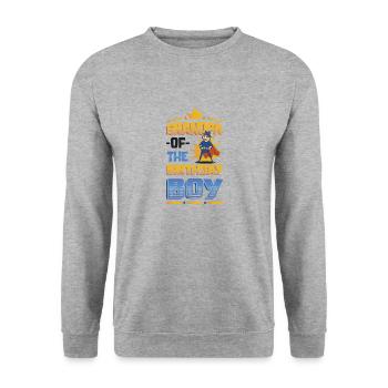 Grandfather Of the Birthday Child - Unisex Sweatshirt - salt & pepper - Front - Alina (178cm) & Michal (187cm)