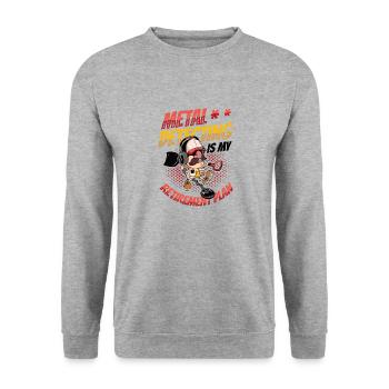 Metalldetektion Ist Mein Ruhestandsplan - Unisex Pullover - Weißgrau meliert - Vorne - Alina (178cm) & Michal (187cm)
