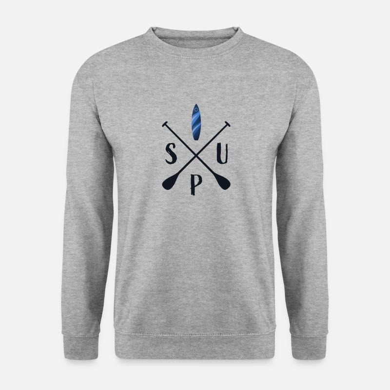 SUP Stand Up Paddling - Unisex Pullover - Weißgrau meliert