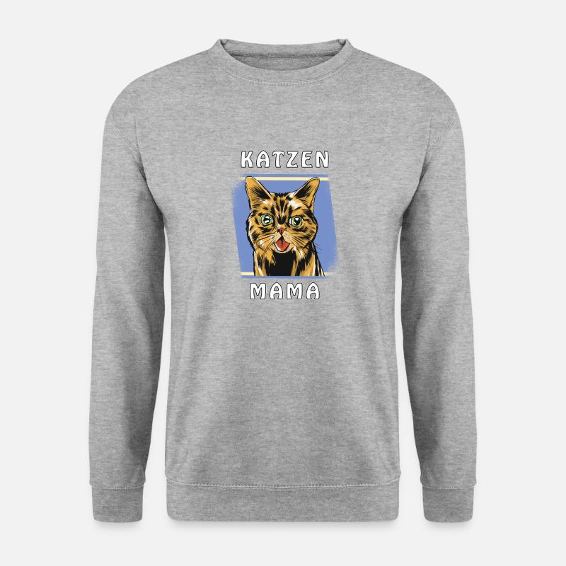 KATZEN MAMA - Unisex Pullover - Weißgrau meliert