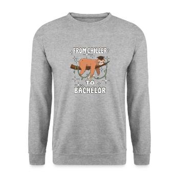 FROM CHILLER TO BACHELOR - Unisex Sweatshirt - salt & pepper - Front - Alina (178cm) & Michal (187cm)
