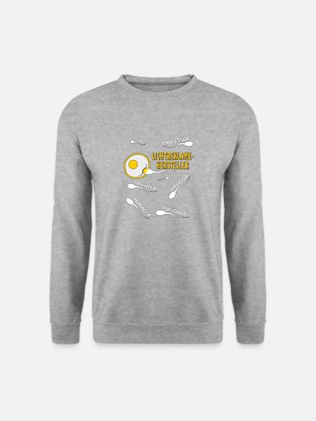 LICHTREKLAME-HERSTELLER - Unisex Pullover - Weißgrau meliert