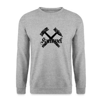 Kumpel Erzgebirge Sachsen Bergbau - Unisex Pullover - Weißgrau meliert - Vorne - Alina (178cm) & Michal (187cm)