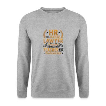 Hr Human Resources - Unisex Sweatshirt - salt & pepper - Front - Alina (178cm) & Michal (187cm)