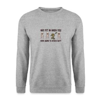 Colorful Skeleton Dabbing Support Autism Awareness - Unisex Sweatshirt - salt & pepper - Front - Alina (178cm) & Michal (187cm)