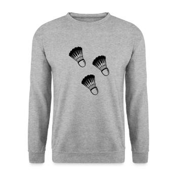 Badminton - Unisex Sweatshirt - salt & pepper - Front - Alina (178cm) & Michal (187cm)