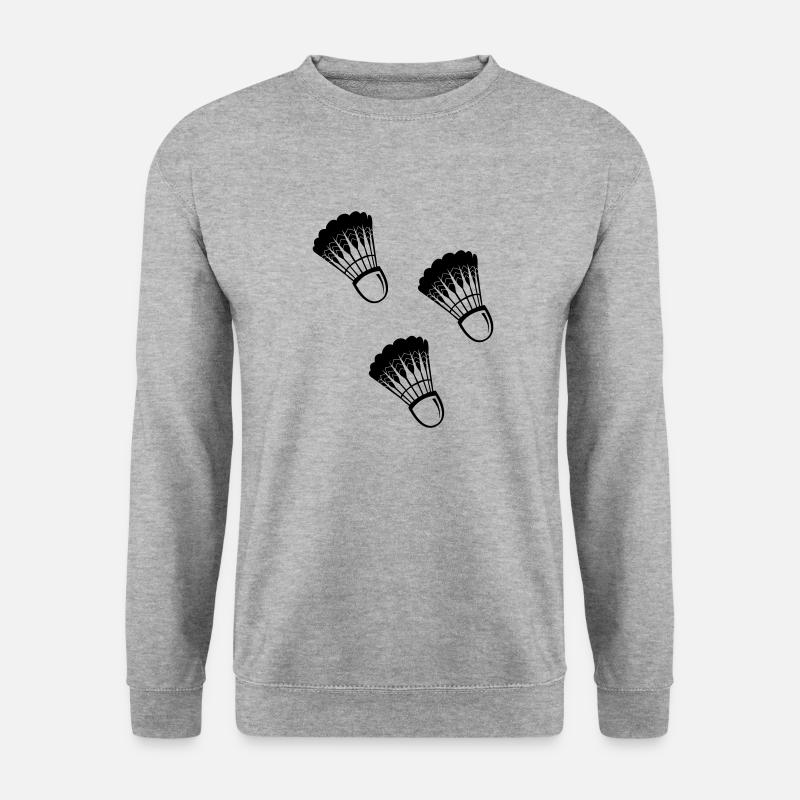 Badminton - Unisex Pullover - Weißgrau meliert