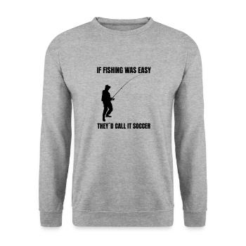 Hameçons Pêche Pêche Pêche Pêche Pêche - Sweat-shirt Unisexe - gris chiné - Devant - Alina (178cm) & Michal (187cm)