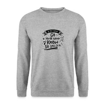 Innovators Flying Entrepreneurs Inspired - Unisex Sweatshirt - salt & pepper - Front - Alina (178cm) & Michal (187cm)