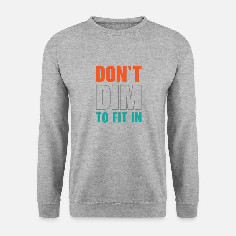 Inspirierender Positivdenker - Unisex Pullover - Weißgrau meliert
