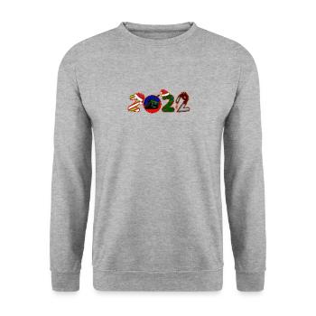 Weihnachten 2022 - Urkomisch Lustige Weihnachten 2022 - Unisex Pullover - Weißgrau meliert - Vorne - Alina (178cm) & Michal (187cm)