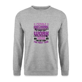 Mécanicien - Sweat-shirt Unisexe - gris chiné - Devant - Alina (178cm) & Michal (187cm)