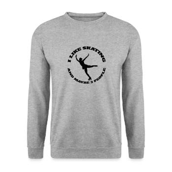 Patinage artistique Patinage artistique Patinage artistique Patinage artistique - Sweat-shirt Unisexe - gris chiné - Devant - Alina (178cm) & Michal (187cm)
