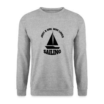 Sailing Ship Sail Boat Sailing Captain Sailor - Unisex Sweatshirt - salt & pepper - Front - Alina (178cm) & Michal (187cm)
