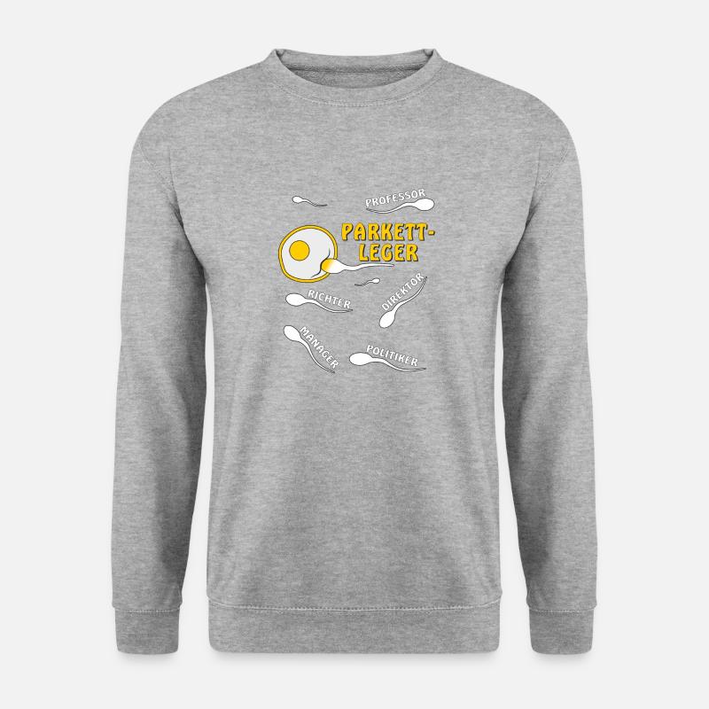 PARKETTLEGER - Unisex Pullover - Weißgrau meliert