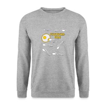 FEUERWEHR-FRAU - Unisex Pullover - Weißgrau meliert - Vorne - Alina (178cm) & Michal (187cm)
