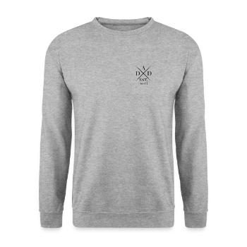 Papa est. 2023 futurs pères famille parents - Sweat-shirt Unisexe - gris chiné - Devant - Alina (178cm) & Michal (187cm)