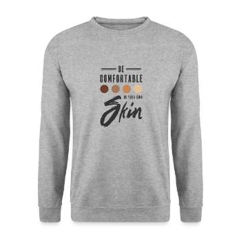 Encouraging Positivity Inspirational Motivator - Unisex Sweatshirt - salt & pepper - Front - Alina (178cm) & Michal (187cm)