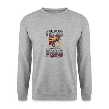 Graue Haare Täuschen Einen Alten Mann. - Unisex Pullover - Weißgrau meliert - Vorne - Alina (178cm) & Michal (187cm)