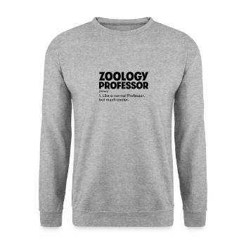 Zoology Professor - Unisex Sweatshirt - salt & pepper - Front - Alina (178cm) & Michal (187cm)