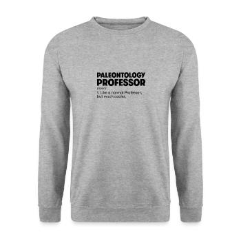 Professeur de paléontologie - Sweat-shirt Unisexe - gris chiné - Devant - Alina (178cm) & Michal (187cm)