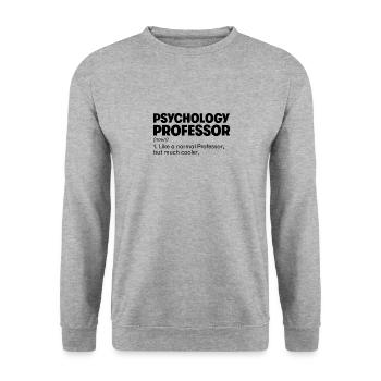 Professeur de psychologie - Sweat-shirt Unisexe - gris chiné - Devant - Alina (178cm) & Michal (187cm)