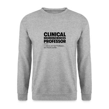 Professeur de neurosciences cliniques - Sweat-shirt Unisexe - gris chiné - Devant - Alina (178cm) & Michal (187cm)