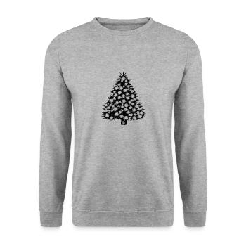 Christmas Tree Christmas Tree Holiday Winter 11 - Unisex Sweatshirt - salt & pepper - Front - Alina (178cm) & Michal (187cm)