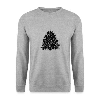 Christmas Tree Christmas Tree Holiday Winter 17 - Unisex Sweatshirt - salt & pepper - Front - Alina (178cm) & Michal (187cm)