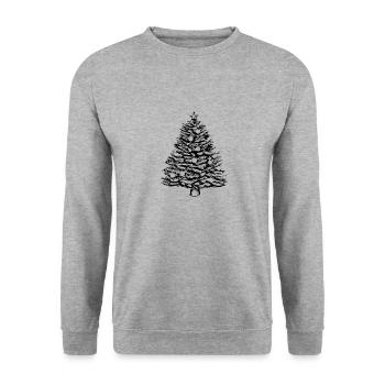 Christmas Tree Christmas Tree Holiday Winter 20 - Unisex Sweatshirt - salt & pepper - Front - Alina (178cm) & Michal (187cm)