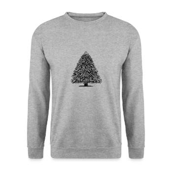 Christmas Tree Christmas Tree Holiday Winter 10 - Unisex Sweatshirt - salt & pepper - Front - Alina (178cm) & Michal (187cm)