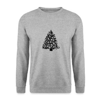 Christmas Tree Christmas Tree Holiday Winter 22 - Unisex Sweatshirt - salt & pepper - Front - Alina (178cm) & Michal (187cm)