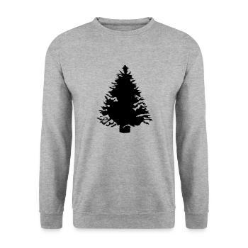 Christmas Tree Christmas Tree Winter Vector 19 - Unisex Sweatshirt - salt & pepper - Front - Alina (178cm) & Michal (187cm)